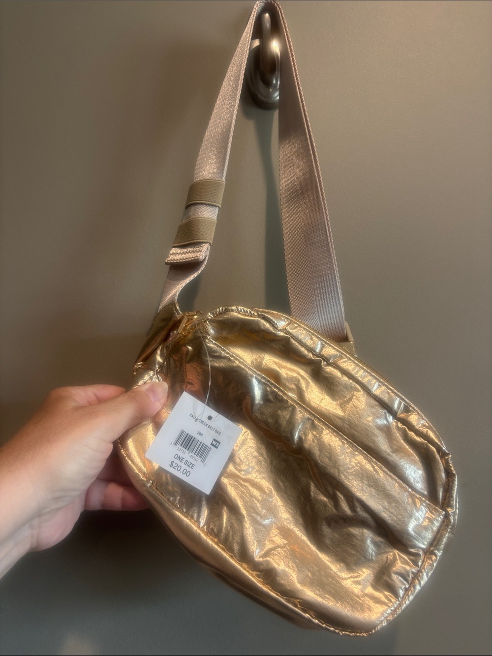 Falls Creek Metallic Gold Crossbody Bag